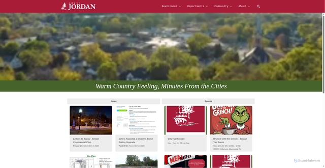 Security scan screenshot of https://jordanmn.gov/