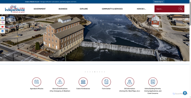 Security scan screenshot of https://independenceia.gov/