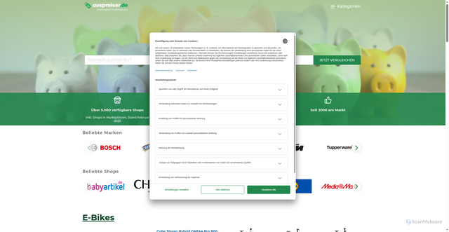 Security scan screenshot of https://auspreiser.de