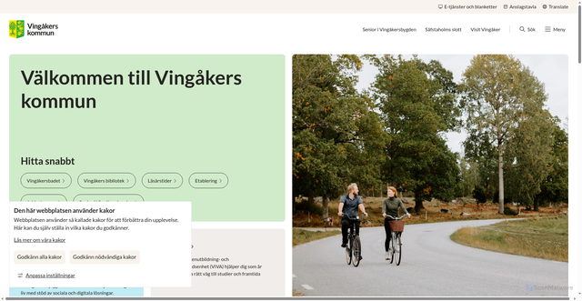 Security scan screenshot of https://vingaker.se/