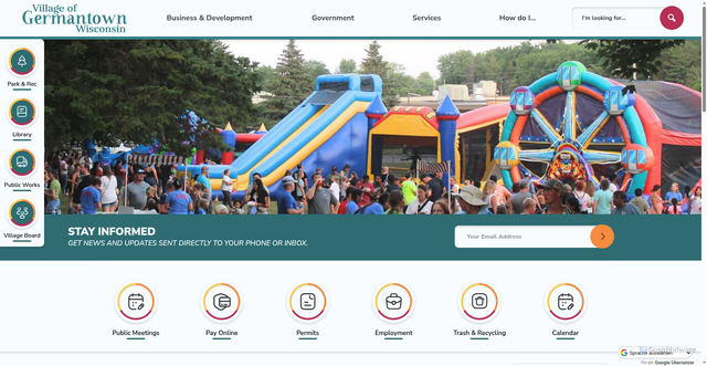 Security scan screenshot of https://germantownwi.gov/