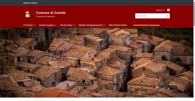 Security scan screenshot of https://www.comune.cortale.cz.it/
