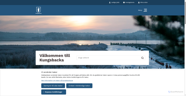 Security scan screenshot of https://kungsbacka.se/