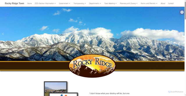 Security scan screenshot of https://rockyridgeut.gov/