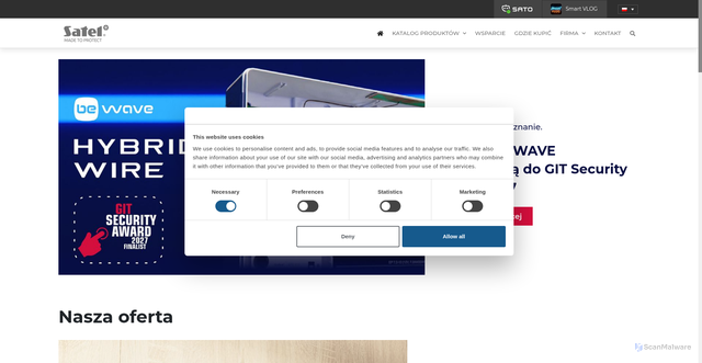 Security scan screenshot of consent.cookiebot.com