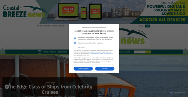 Security scan screenshot of https://www.coastalbreezenews.com/columnists/travel_news/the-edge-class-of-ships-from-celebrity-cruises/article_3f71ce81-2ba3-4b57-9122-b00d23f4ae78.html