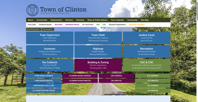 Security scan screenshot of https://www.clintondcny.gov/