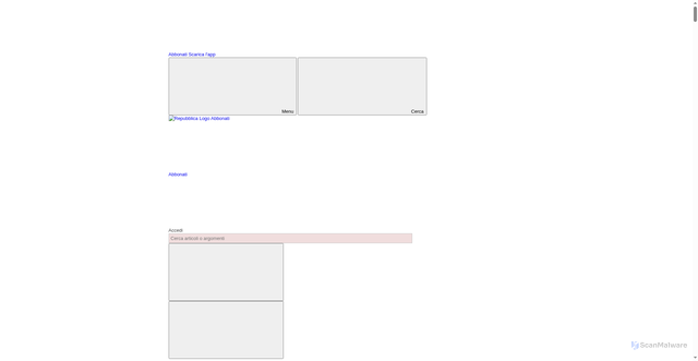 Security scan screenshot of https://palco-reale-palermo.blogautore.repubblica.it