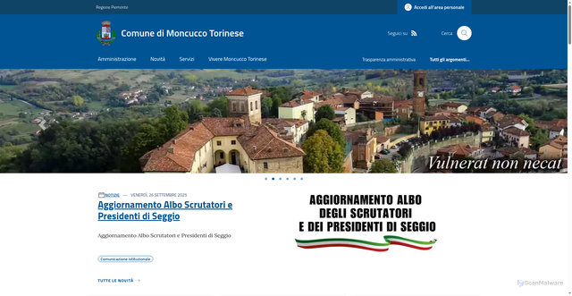 Security scan screenshot of https://www.comune.moncucco.asti.it/