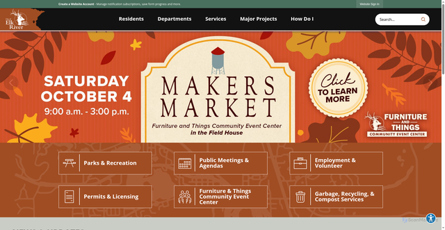 Security scan screenshot of https://elkrivermn.gov/
