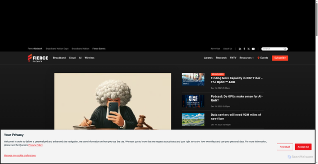 Security scan screenshot of https://fierce-network.com