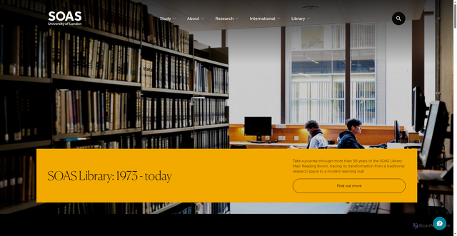 Security scan screenshot of http://www.soas.ac.uk