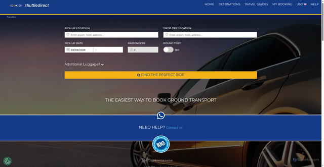 Security scan screenshot of https://shuttledirect.com
