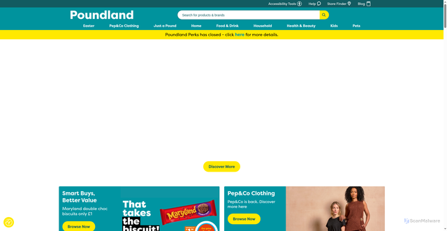 Security scan screenshot of https://www.poundland.co.uk