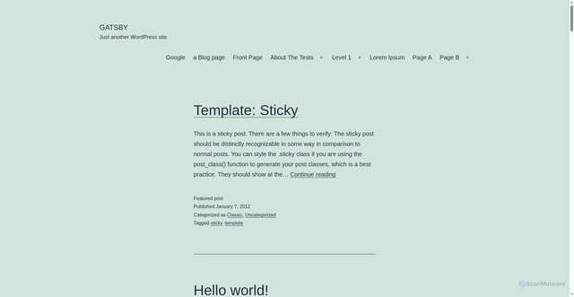 Security scan screenshot of wptest.pages.dev