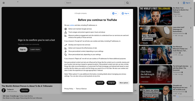Security scan screenshot of https://www.youtube.com/watch?v=iETv5ysJ9l8