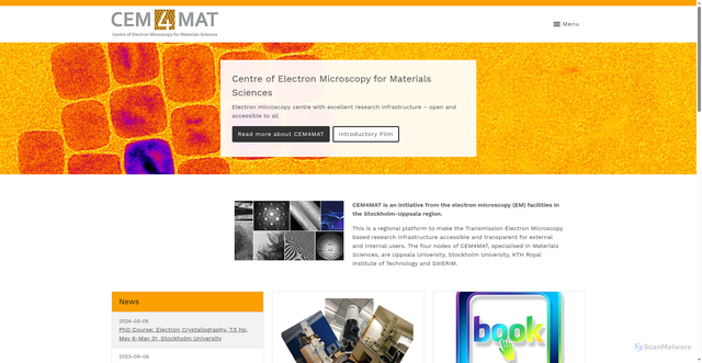 Security scan screenshot of https://cem4mat.se