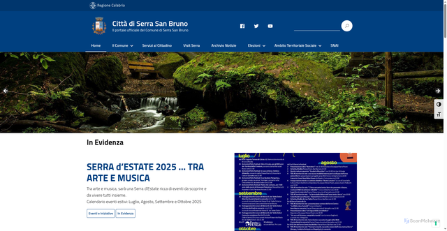 Security scan screenshot of https://www.comune.serrasanbruno.vv.it/