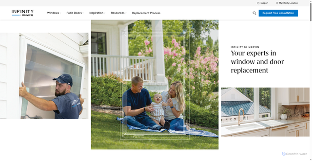 Security scan screenshot of https://www.infinitywindows.com
