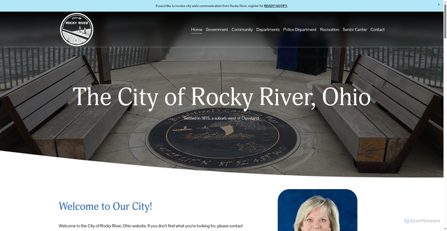 Security scan screenshot of https://www.rockyriverohio.gov/