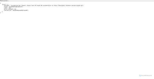 Security scan screenshot of https://graph-video.facebook.com/