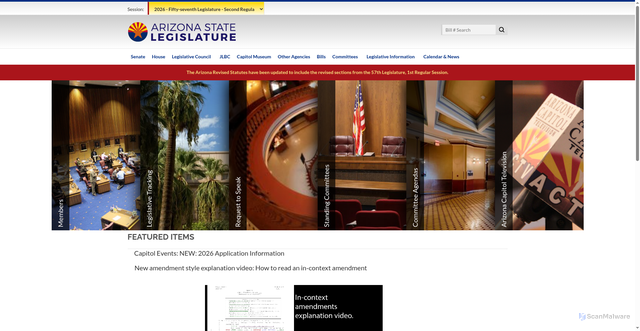 Security scan screenshot of https://www.azleg.gov/