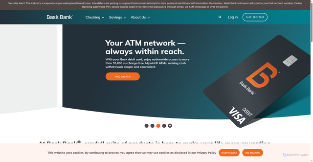 Security scan screenshot of https://baskbank.com