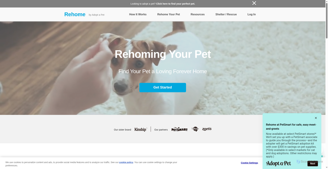 Security scan screenshot of https://rehome.adoptapet.com