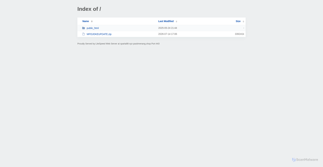 Security scan screenshot of http://sparta88-xyz-pastimenang.shop/