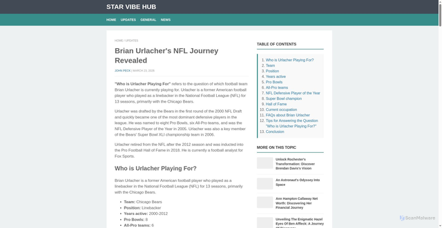 Security scan screenshot of https://starvibehub.ijero.mlga.ek.gov.ng/brian-urlacher-039-s-nfl-journey-revealed.html