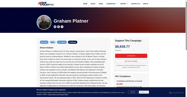 Security scan screenshot of https://anewpolicypac.org/candidates/graham-platner