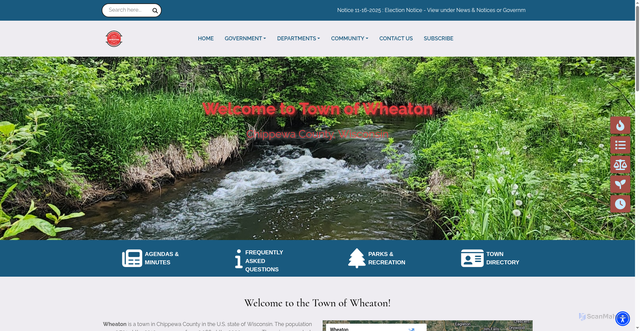 Security scan screenshot of https://townofwheatonwi.gov/