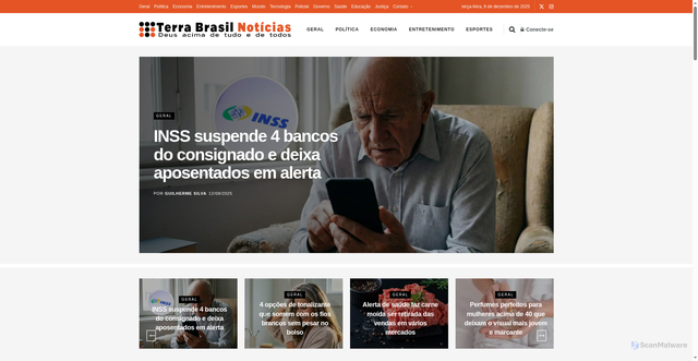 Security scan screenshot of https://terrabrasilnoticias.com/