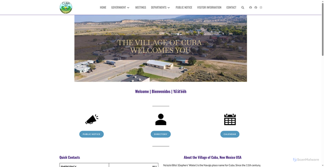 Security scan screenshot of https://www.cubanm.gov/