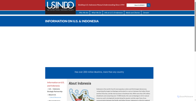 Security scan screenshot of https://usindo.org/information-on-u-s-and-indonesia/about-indonesia/
