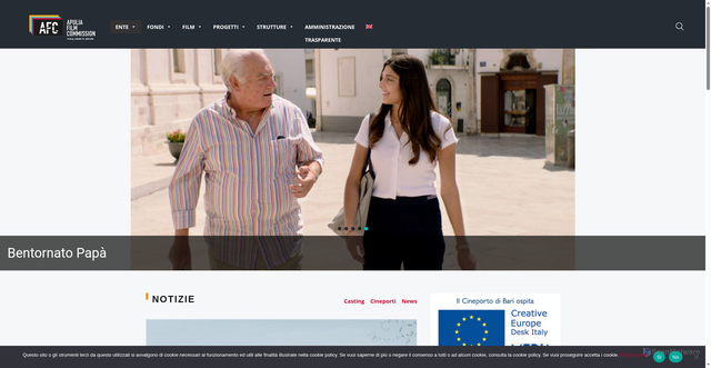 Security scan screenshot of https://www.apuliafilmcommission.it