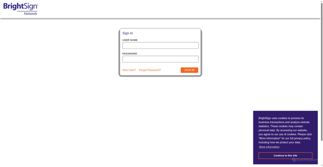 Security scan screenshot of https://brightsignnetwork.com