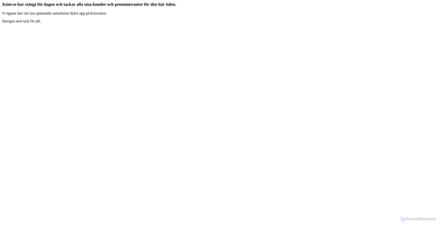Security scan screenshot of https://axier.se