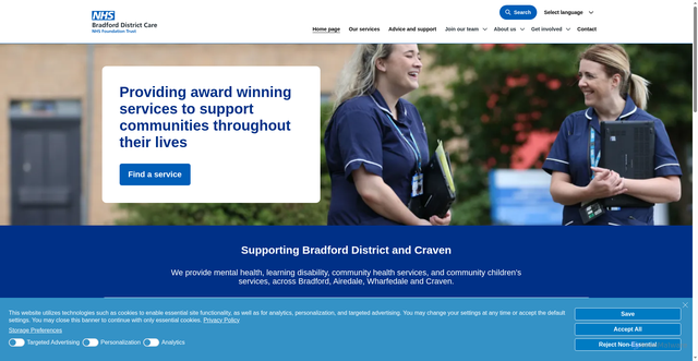 Security scan screenshot of https://www.bdct.nhs.uk/