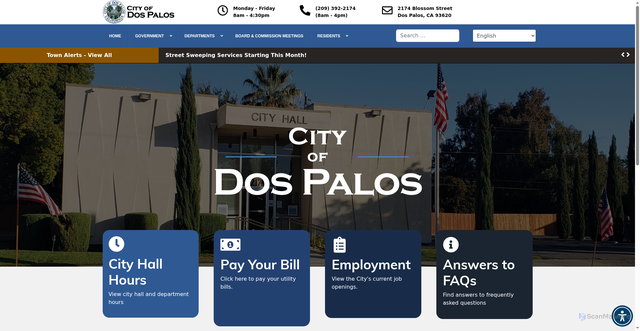 Security scan screenshot of https://dospalos.gov/