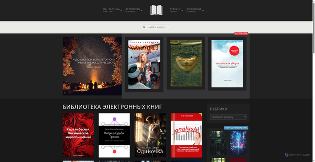 Security scan screenshot of https://librarybooks.ru