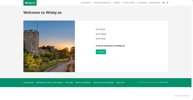 Security scan screenshot of https://wisby.se