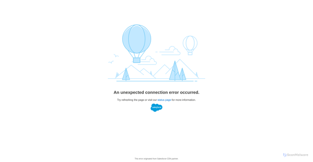 Security scan screenshot of https://mvpone.my.site.com