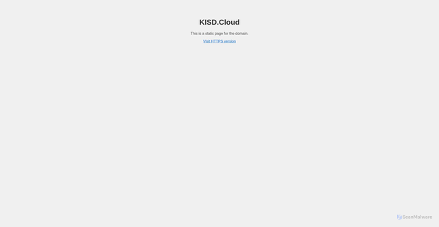Security scan screenshot of https://kisd.cloud/