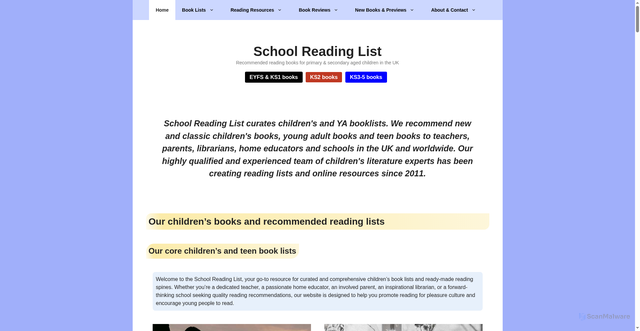 Security scan screenshot of https://schoolreadinglist.co.uk