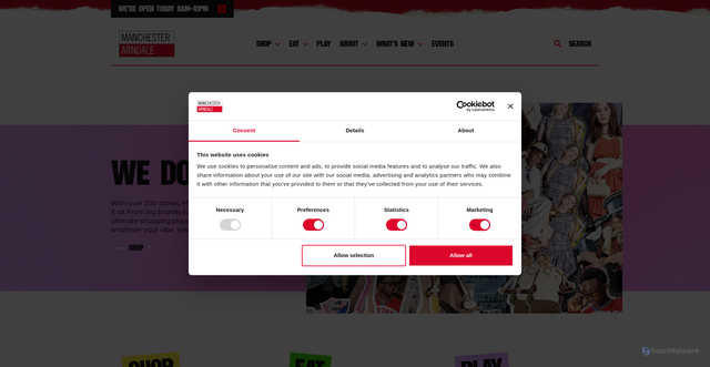 Security scan screenshot of https://manchesterarndale.com/