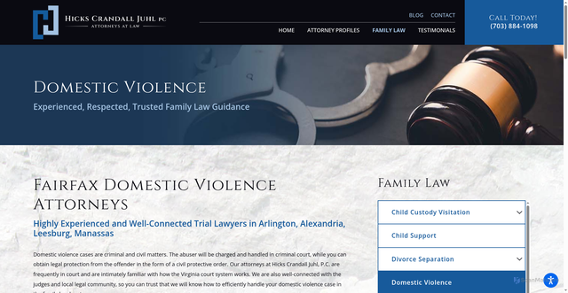 Security scan screenshot of https://www.hcj-law.com/family-law/domestic-violence/
