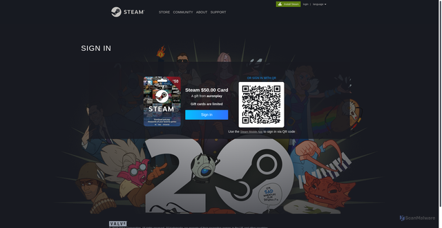 Security scan screenshot of https://dub.sh/QkiqbRQCQ