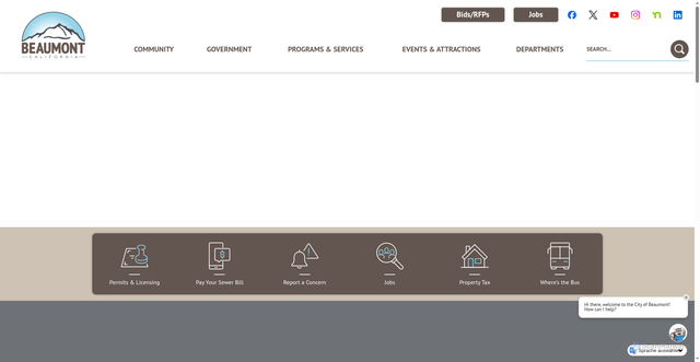 Security scan screenshot of https://beaumontca.gov/