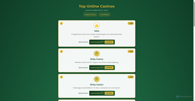 Security scan screenshot of http://65963777908844646.podbex.com/
